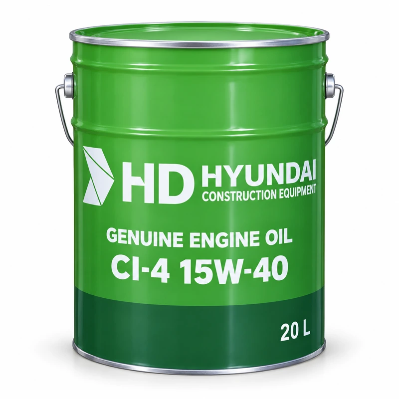 Ilustración de referencia de un balde verde de aceite Hyundai CI-4 15W-40