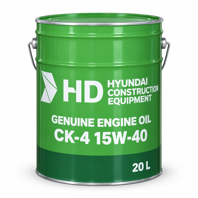 Ilustración de referencia de un balde verde de aceite Hyundai CK-4 15W-40